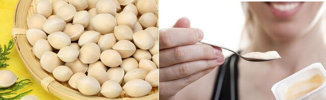 Ăn sữa chua với bạch quả